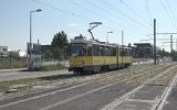 Die erste Fahrt auf der Neubaustrecke Johannisthal-Adlershof: Fahrleitungs-Messfahrt am 14.09.2021 mit Tw 4572 -Auf der Rckfahrt am Gro-Berliner Damm/Gerhard-Sedlmayr-Strae.