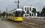 Tw 2203 war am 21.09.2021 der erste Niederflurwagen auf der Neubaustrecke.