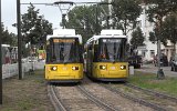 Tw1507 und Tw 2204 bei der Parallelfahrt (Gro-Berliner-Damm 22.09.2021).