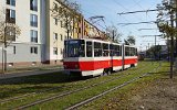 Der historische KT4D 219 282-8 in den rot/weien Originalfarben (Gro-Berliner-Damm 30.10.2021).