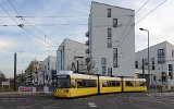 Tw 1575 auf der M17 nach Falkenberg an der Haltestelle Landschaftspark (Gro-Berliner-Damm/Herrmann-Dorner-Allee 30.10.2021).