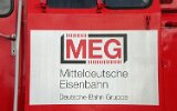 Lok 84 der MEG Mitteldeutsvhe Eisenbahn (Hegermühle Güterstrecke 2005)