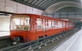 Fahrerlose gummibereifte Doppeltriebwagen MPL 85 (Métro Pneus Lyon 1985)  Linie D Station Vieux Lyon 1993