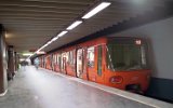 Dreiwagenzug des gummibereiften MPL 75, Part-Dieu, Linie B, 1993