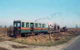 An der 502 unweit von elichowo werden am 13. Mrz 1998 die Schienen an der Strecke abgelegt