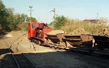 Am 27.09.1999 verkehrt die Bahn nur noch auf dem Werksgelnde zwischen einer Tonhalde und dem Schrgaufzug.