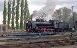 Am 25. Mai 1991 die Ok1-359 aus Wolsztyn an der Drehscheibe in Międzyrzecz