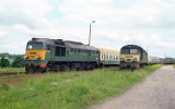 PKP ST44-717 und -2029 im Einsatz in Jankowo am 16.06.1999 am TÜP Drawsko Pomorskie für den Rücktransport des 2.Royal Regiment of Fusilires der Rheinarmee nach Deutschland.