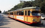 Tw 107, ex AVG Karlsruhe, 1996 am Bulevardul 16 Decembrie 1989.