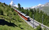 Blick auf das Matterhorn - zwischen Riffelalp und Riffelboden am 16.07.2016.