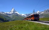 Blick auf das Matterhorn von Riffelboden am 05.07.2016.