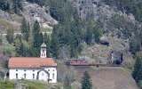 Blick vom Wattingertunnel auf die Kirche und den Mhletunnel (Wassen 06.05.2016)