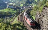 Blick vom Mhletunnel auf Wassen mit der Kirche am 24.09.2016 : 16094Wassen